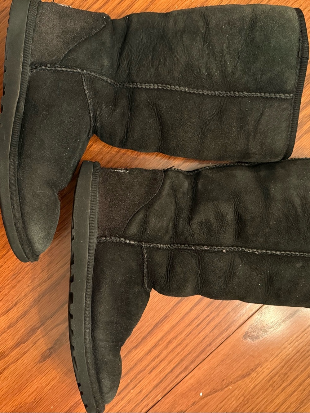 UGG Black Suede Tall Women's Winter Boots